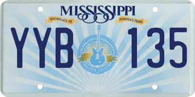 MS license plate YYB135