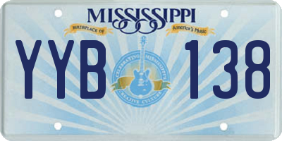 MS license plate YYB138