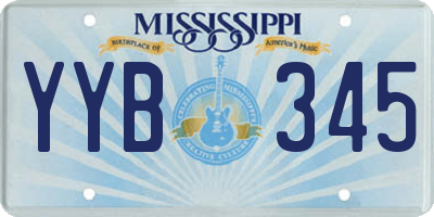 MS license plate YYB345