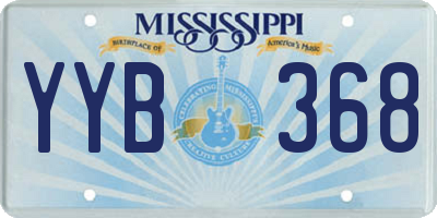 MS license plate YYB368