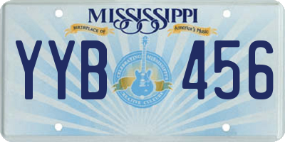 MS license plate YYB456