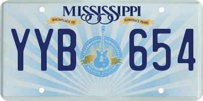 MS license plate YYB654