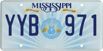 MS license plate YYB971