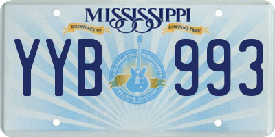 MS license plate YYB993
