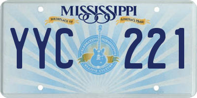 MS license plate YYC221