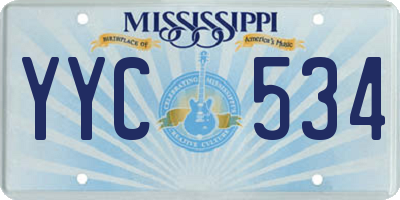 MS license plate YYC534