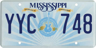 MS license plate YYC748