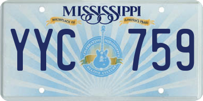 MS license plate YYC759