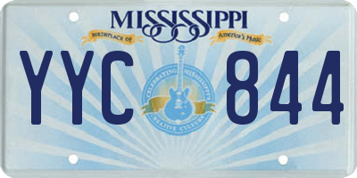 MS license plate YYC844