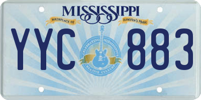 MS license plate YYC883