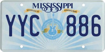 MS license plate YYC886