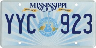 MS license plate YYC923