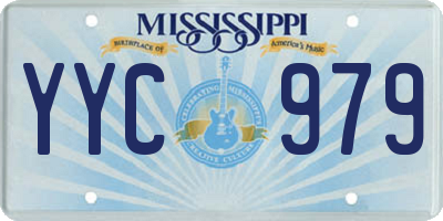 MS license plate YYC979