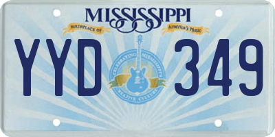 MS license plate YYD349