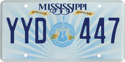 MS license plate YYD447