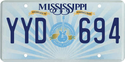 MS license plate YYD694
