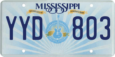 MS license plate YYD803
