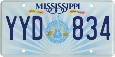 MS license plate YYD834
