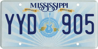 MS license plate YYD905