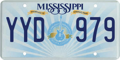 MS license plate YYD979