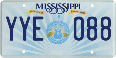 MS license plate YYE088