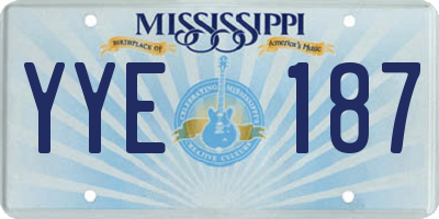MS license plate YYE187