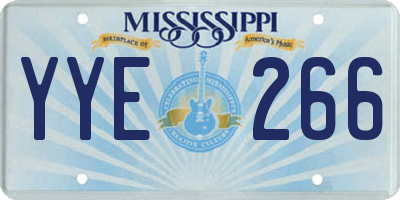 MS license plate YYE266