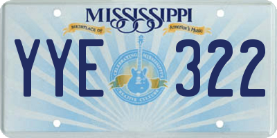 MS license plate YYE322