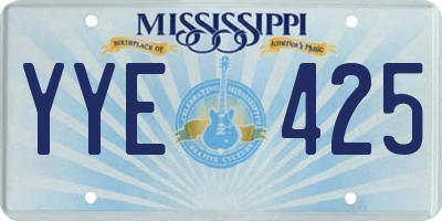 MS license plate YYE425