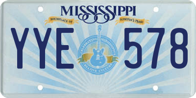 MS license plate YYE578