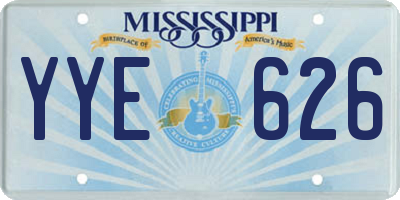 MS license plate YYE626