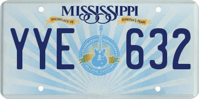 MS license plate YYE632
