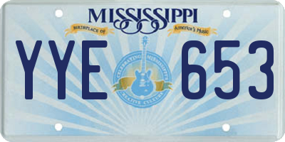 MS license plate YYE653