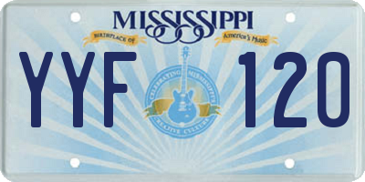 MS license plate YYF120
