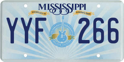 MS license plate YYF266