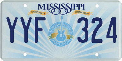 MS license plate YYF324