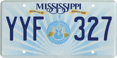 MS license plate YYF327