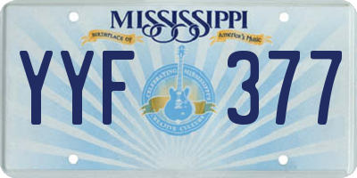 MS license plate YYF377