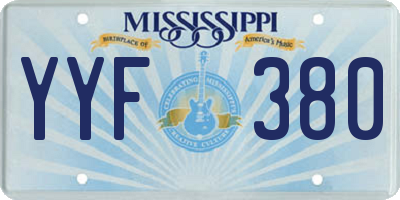 MS license plate YYF380
