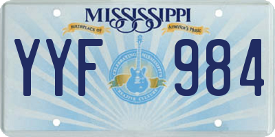 MS license plate YYF984