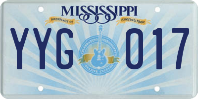 MS license plate YYG017