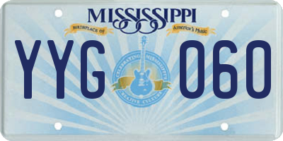 MS license plate YYG060