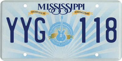 MS license plate YYG118
