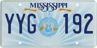 MS license plate YYG192