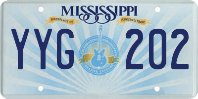 MS license plate YYG202