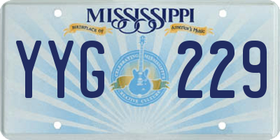 MS license plate YYG229