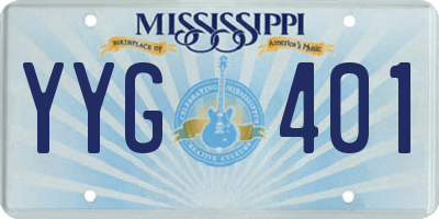 MS license plate YYG401