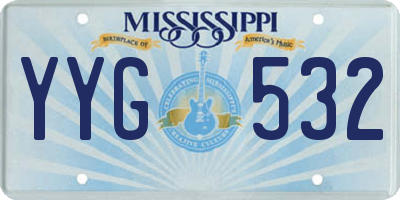MS license plate YYG532