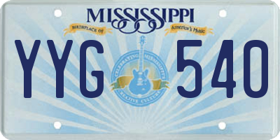 MS license plate YYG540