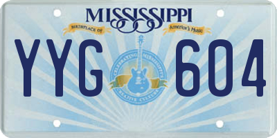 MS license plate YYG604